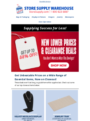 Store Supply Warehouse - New Low Prices and Clearance Deals You Don’t Want to Miss