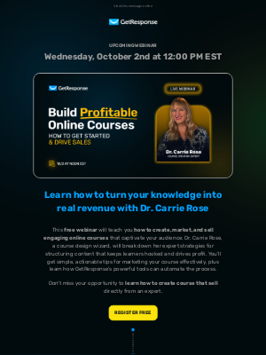 GetResponse - 🎥 [Webinar] Learn how to build profitable online courses