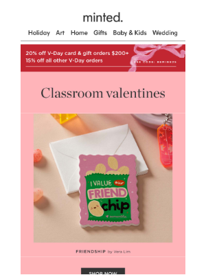 Minted - The cutest classroom valentines