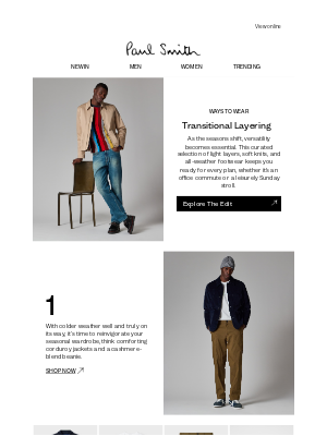 Paul Smith - Build Your Perfect Transitional Wardrobe