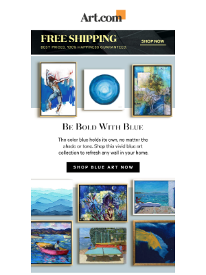 Art - Go bold with blue art!