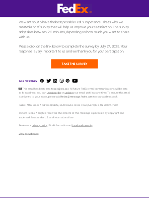 FedEx - FedEx Values Your Feedback