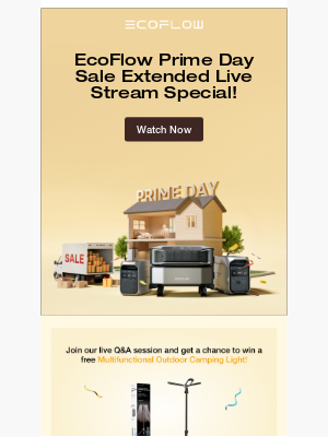 EcoFlow - Live Now: Prime Day Sale Extended – Don’t Miss It! 🎥