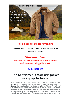 RailRiders Adventure Clothing - Fall Gear is Landing Now - Reservations Open - 20% Off