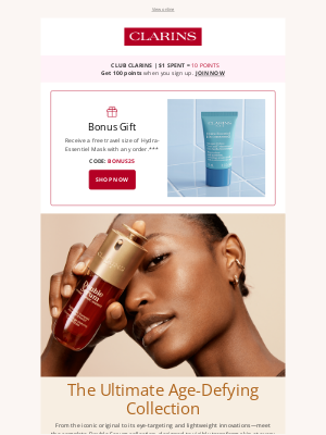 Clarins (Canada) - What if your skin felt firmer in just 7 days? ✨