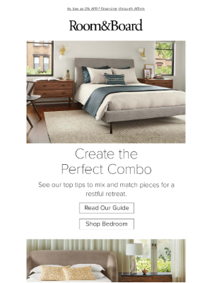 Room & Board - Perfect pairings for beds and nightstands