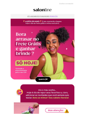 Salon Line (Brazil) - Dia de Frete Grátis com mimo exclusivo! 🎁