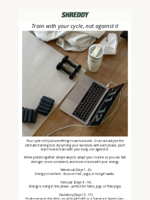 SHREDDY - Stop fighting your cycle 🚫
