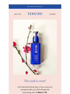 🎉 Beautiful, Unlock 20% Off Your SEKKISEI Favorites!