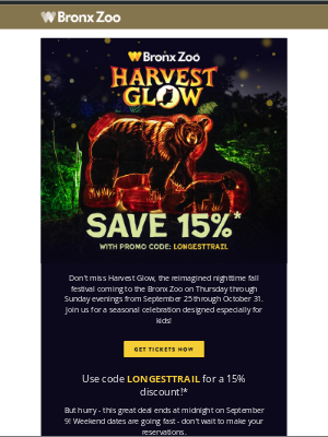 Wildlife Conservation Society - Save 15% on Harvest Glow