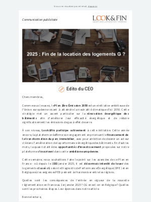 Hebdo - 2025 : Fin de la location des logements G ?