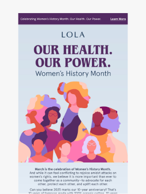 LOLA - You’re invited: A month of celebrating women’s power