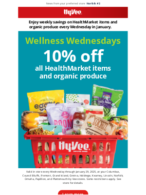 Hy-Vee - Save on Wellness Wednesdays ﻿🛒