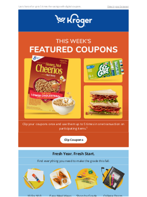 The Kroger Co. - SAVE Big with Weekly Digital Coupons 💵 | Back to School Essentials