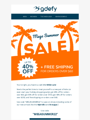 Gravity Defyer - MEGA Summer Savings? Yes, please! 🛍️ 👟