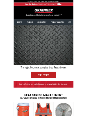 Grainger - Anti-Fatigue Floor Mats Give Tired Feet a Break