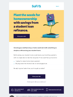 SoFi - Refinance your student loans and start saving for a home sooner.