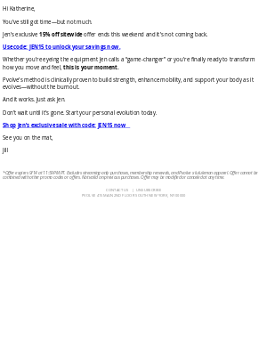 P.volve - INCYMI: 15% off the method that changed Jen’s life