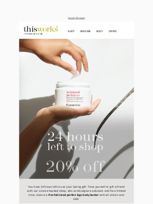 This Works (United Kingdom) - 20% off ends in 24 hours!