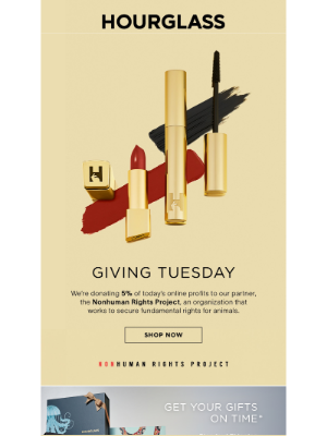 Hourglass Cosmetics - Giving Back On Giving Tuesday​
