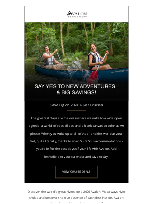 Avalon Waterways - Save Big on 2026 River Cruises