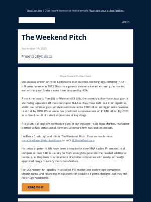 PitchBook Data - Biotechs at edge of the patent cliff