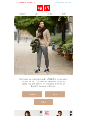 UNIQLO Australia - Stay Cosy With UNIQLO Bottoms