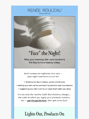 Renee Rouleau Skin Care - Renée's Tips for Better Skin (while you sleep!)