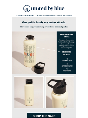 United By Blue - You get cute stuff. We remove trash from oceans and waterways.