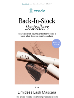 Credo Beauty - Back In Stock: ILIA Limitless Lash Mascara & more
