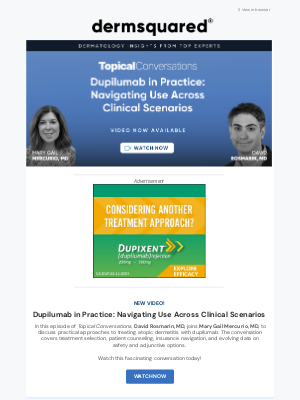Fall Clinical - Treating Atopic Dermatitis with David Rosmarin, MD, and Mary Gail Mercurio, MD