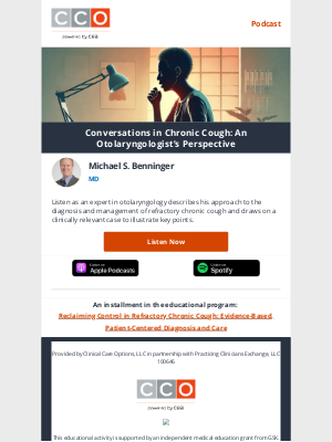 Clinical Care Options - Conversations in Chronic Cough: An Otolaryngologist’s Perspective