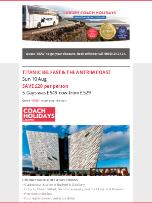 Glenton Holidays - Deals of the Week - SAVE up to £30 per person 😍