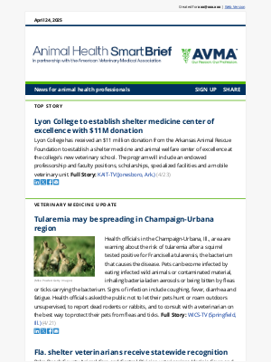 American Veterinary Medical Association (AVMA) - Fox tapeworm may be growing more common