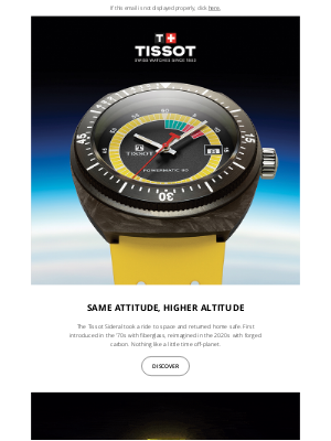 Tissot Watches - The Sideral literally went to Space