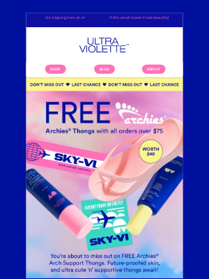 Ultra Violette - Selling Fast: FREE Archies Thongs 🩷