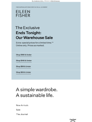 EILEEN FISHER - Ends Tonight: Our Warehouse Sale