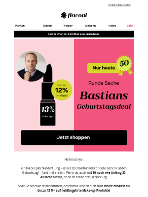 Flaconi (Germany) - Letzte Chance: 13 % auf... 🥳