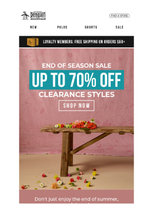 Original Penguin - Happening Now: Clearance Styles Up to 70% Off
