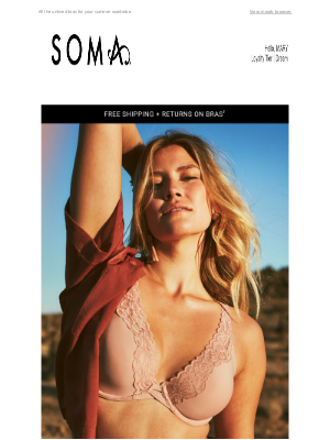 Soma Intimates - Take the plunge. It's all new.