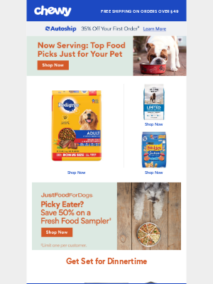 Chewy - Here's a Menu To Make Your Pet's Day