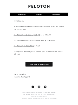 Peloton - New Markdowns Just Dropped
