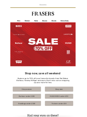 House of Fraser (United Kingdom) - Weekend savings start here