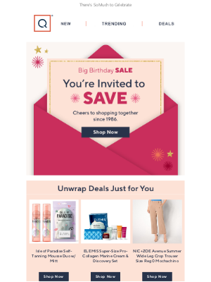 QVC - You're Invited! Big Birthday Sale
