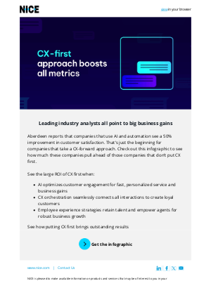 NICE - What’s the ROI of a CX-forward approach?