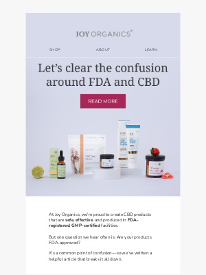 Joy Organics - Are CBD Products FDA Approved?