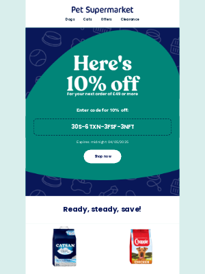 Pet-Supermarket (United Kingdom) - Use your 10% off voucher