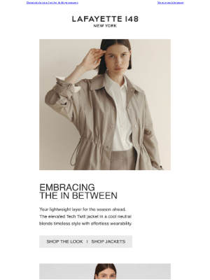 Lafayette 148 New York - The Wear-Now Jacket: Effortless Transitions
