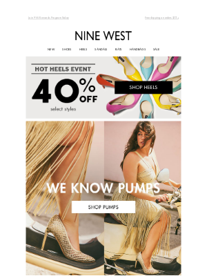 Nine West - Final Hours! 40% OFF Pumps For Every Look & Feel