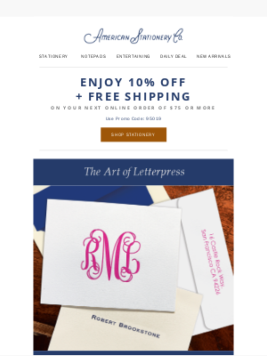 American Stationery - Curious about our LETTERPRESS stationery? Learn more